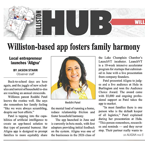 Williston Observer feature: Williston-based app fosters family harmony
